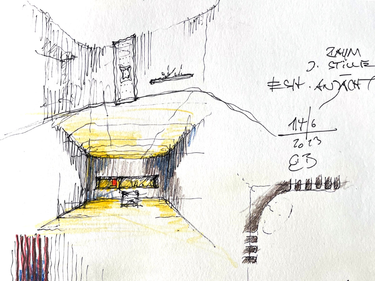 Edith Stein Haus Raum Stille skizze2