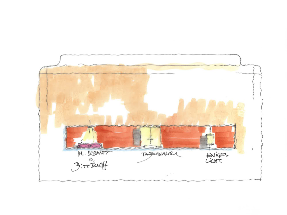 Edith Stein Haus Raum Stille skizze4