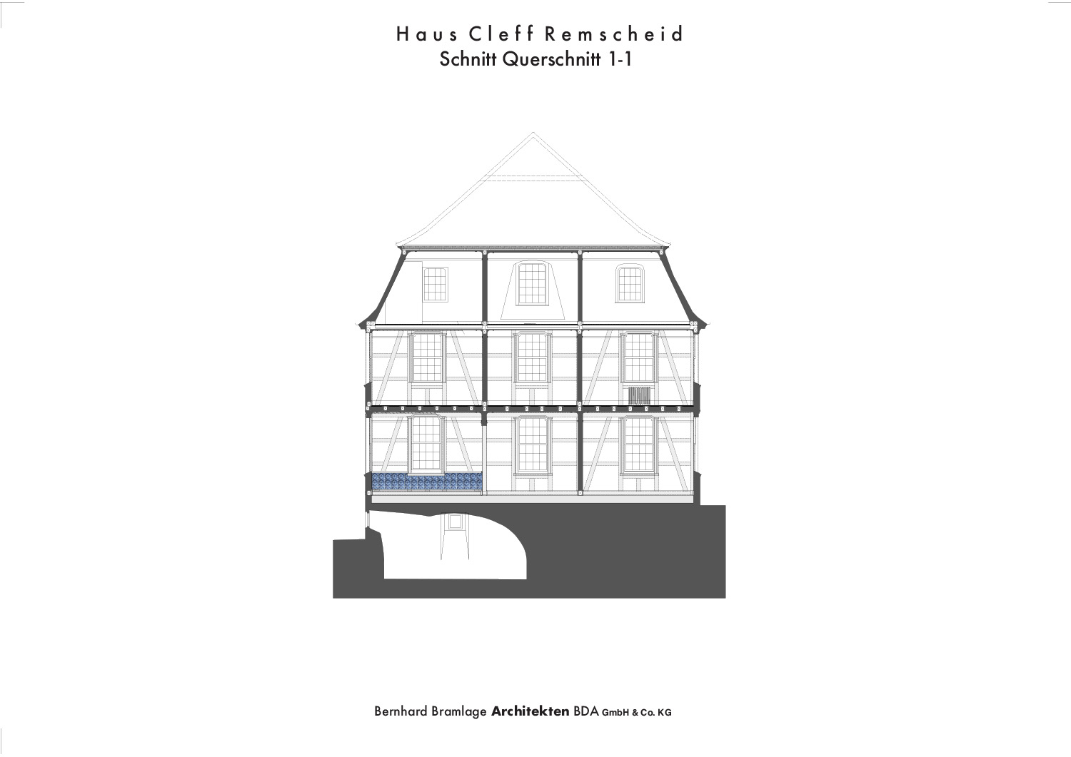 08 Haus Cleff Plaene Querschnitt